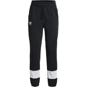 Under Armour Women's UA Rival Terry Colorblock Joggers Pants Small Black/White