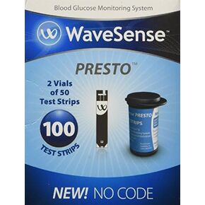 WaveSense Presto Test Strips, 200 Strips [4 Pack of 50]