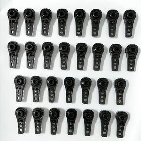 Slim Ball Bearing Carriers for channel and Traverse rod,Track sliders for 1/2 inch track grooves,30 Carriers per pack,white