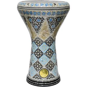 New Gawharet El Fan Drum Darbuka tabla doumbek 17/17.5 inch inlaid mother of pearl with free bag (Sea Star)