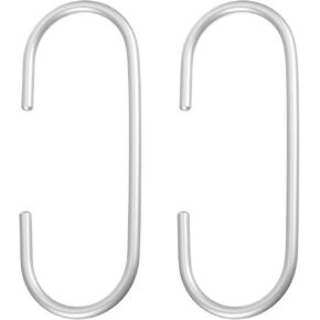 uxcell 2Pcs C Hooks for Hanging, 5.7 Inch C-Shaped Hanger Hook for Hanging Clothes Towel Scarf Closet Organizer Hooks, Silver