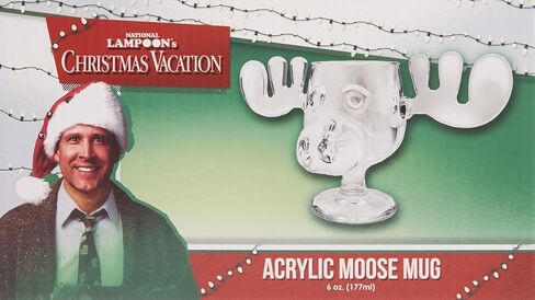 Spoontiques - National Lampoon’s Christmas Vacation Acrylic Moose Cup - Griswold Moose Mug - 4.5" - 6 Ounce,Clear in Saudi Arabia