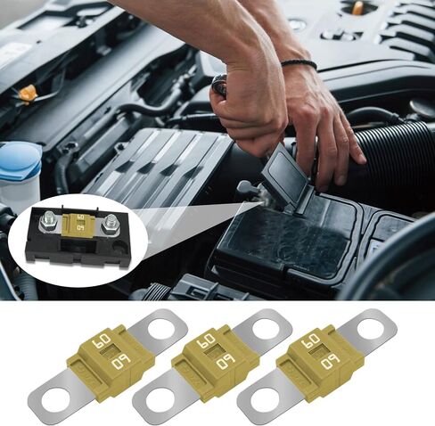 3 قطع AMI/Midi Fuse، 80A High Current Fuse Bolt-on Fuse، حوامل وHigh Current Bolt-on Midi Fuse، ملحقات السيارة MEGA/AMG/ANM المسمار فيوز عالمي للسيارات ومركبات البناء (80A) in Saudi Arabia