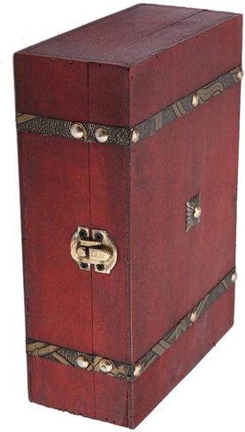ZJchao Vintage Keepsake Box, Hand-Made Treasure Decorative Box Old-Fashioned Antique Decoration Displays Crafts Wooden Photo Storage Box for Home, Office in Saudi Arabia