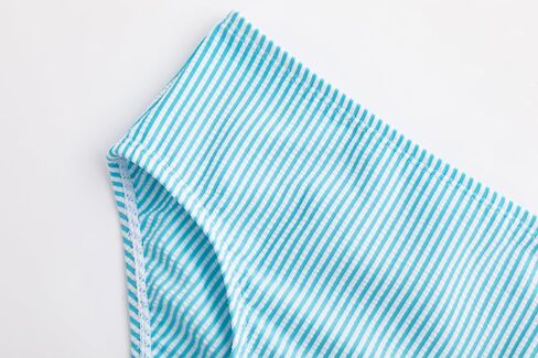 LIZENS Two-Pieces Girls Swimsuit Puff Sleeve Beach Bathing Suit Stripe Bikini Sets in Saudi Arabia