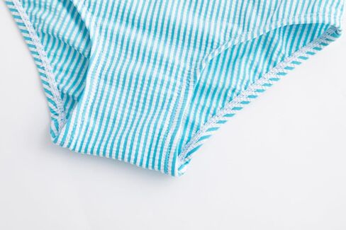 LIZENS Two-Pieces Girls Swimsuit Puff Sleeve Beach Bathing Suit Stripe Bikini Sets in Saudi Arabia