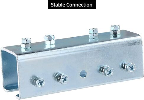 QWORK Electro-Galvanized Steel 3mm Strut Channel Connector, U Shaped, - Compatible with 1-5/8" Wide and 1-5/8" Height Strut Channels, 2 Pcs in Saudi Arabia