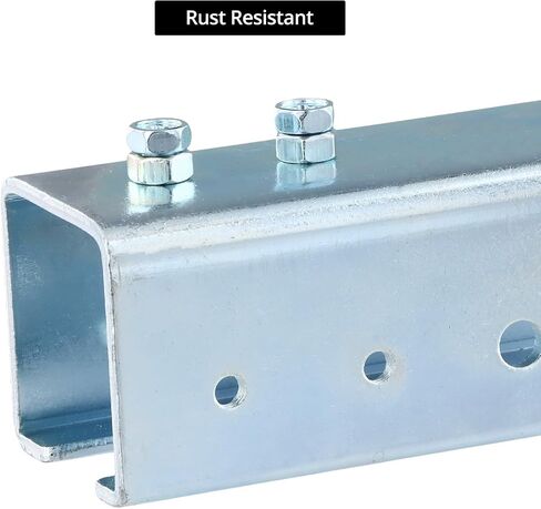 QWORK Electro-Galvanized Steel 3mm Strut Channel Connector, U Shaped, - Compatible with 1-5/8" Wide and 1-5/8" Height Strut Channels, 2 Pcs in Saudi Arabia