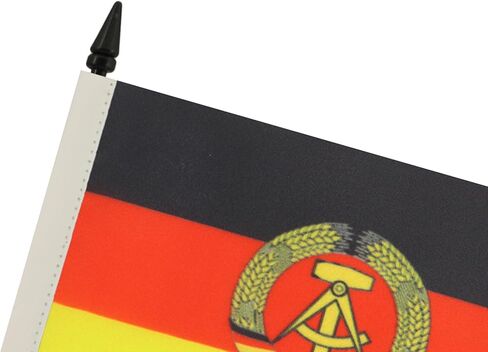 AZ FLAG Gibraltar Table Flag 4'' x 6'' - Gibraltarian Desk Flag 15 x 10 cm - Black Plastic Stick and Base in Saudi Arabia