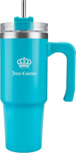 Juicy Couture Travel Style Fashion Water Bottle - Teal - 31.5oz - Trendy Hydration Bottles in Saudi Arabia