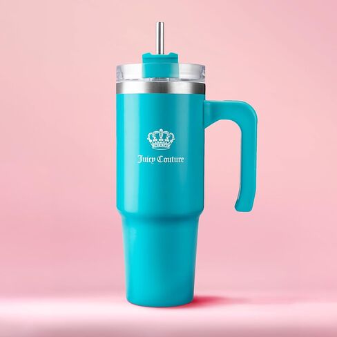 Juicy Couture Travel Style Fashion Water Bottle - Teal - 31.5oz - Trendy Hydration Bottles in Saudi Arabia