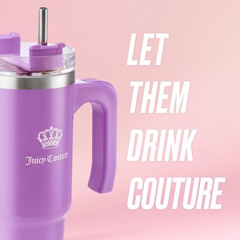 Juicy Couture Travel Style Fashion Water Bottle - Teal - 31.5oz - Trendy Hydration Bottles in Saudi Arabia