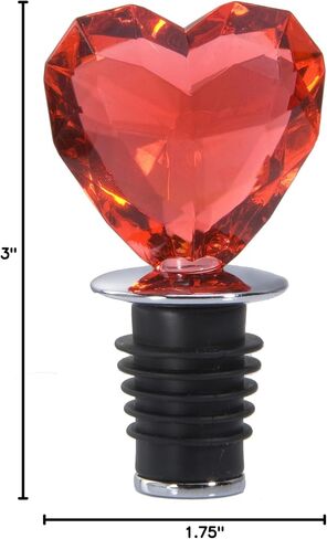 Prodyne Acrylic Heart Bottle Stopper (Clear) in Saudi Arabia