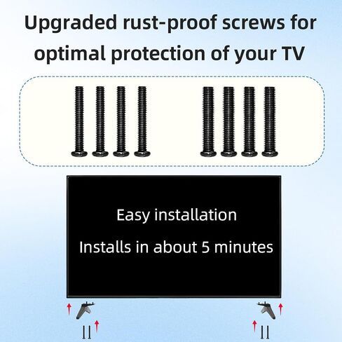 TV Legs Replacement for Samsung Smart TV Legs,TV Base Stand Legs Compatible with Samsung UN55TU8000FXZA UN55CU7000 UN55TU8200FXZA UN55TU8300FXZA LH55BETHLGFXGO Model in Kuwait
