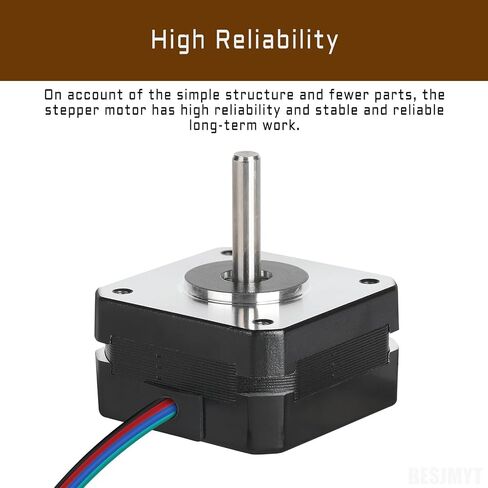 Nema 17 Stepper Motor 145mNm High Torque 20.5mm/0.80inch Bipolar 1A-3.5V 2 Phase 4 Lead Step Motor for 3D Printer/CNC Milling Engraving Machine,1.66x1.66x0.81inch in Saudi Arabia