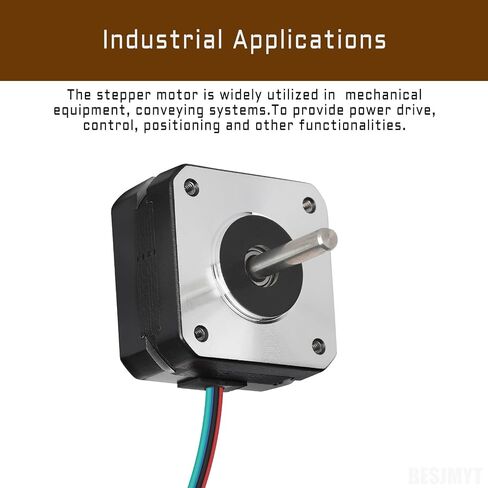 Nema 17 Stepper Motor 145mNm High Torque 20.5mm/0.80inch Bipolar 1A-3.5V 2 Phase 4 Lead Step Motor for 3D Printer/CNC Milling Engraving Machine,1.66x1.66x0.81inch in Saudi Arabia