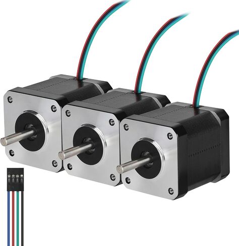 Nema 17 Stepper Motor 145mNm High Torque 20.5mm/0.80inch Bipolar 1A-3.5V 2 Phase 4 Lead Step Motor for 3D Printer/CNC Milling Engraving Machine,1.66x1.66x0.81inch in Saudi Arabia
