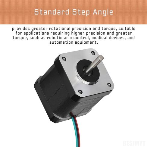 Nema 17 Stepper Motor 145mNm High Torque 20.5mm/0.80inch Bipolar 1A-3.5V 2 Phase 4 Lead Step Motor for 3D Printer/CNC Milling Engraving Machine,1.66x1.66x0.81inch in Saudi Arabia