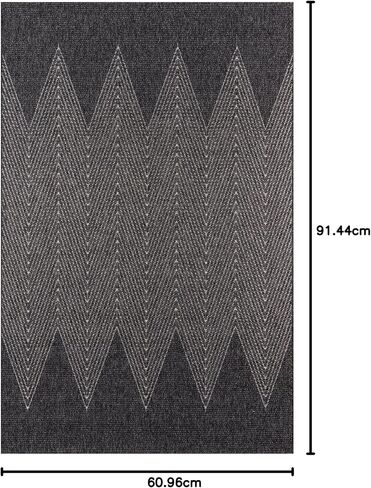 Momeni Rugs Como Contemporary Geometric Indoor Outdoor Area Rug, 7'10" x 10'10", Charcoal in Saudi Arabia