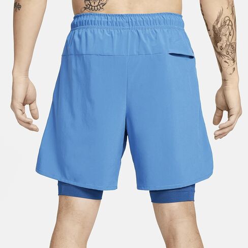 شورت Nike Unlimited للرجال Dri-FIT 7 بوصات 2 في 1 متعدد الاستخدامات (أزرق نجمي/أزرق كورت/أسود/أزرق نجمي، DV9334-402) in Saudi Arabia