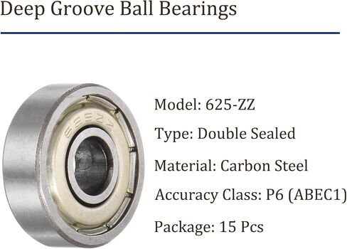 6pcs 6200-ZZ Deep Groove Ball Bearings - [10mm Bore x 30mm OD x 9mm Thickness] Double Metal Shielded P6 Bearings for Industrial Equipment, Carbon Steel, Z1 in Saudi Arabia