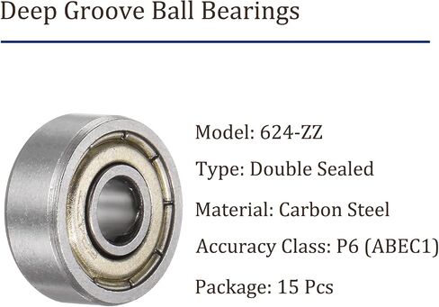 6pcs 6200-ZZ Deep Groove Ball Bearings - [10mm Bore x 30mm OD x 9mm Thickness] Double Metal Shielded P6 Bearings for Industrial Equipment, Carbon Steel, Z1 in Saudi Arabia