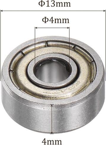 6pcs 6200-ZZ Deep Groove Ball Bearings - [10mm Bore x 30mm OD x 9mm Thickness] Double Metal Shielded P6 Bearings for Industrial Equipment, Carbon Steel, Z1 in Saudi Arabia