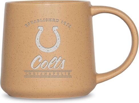 Rico Industries NFL Football Indianapolis Colts Sand 16oz Ceramic Taper Mug in Saudi Arabia