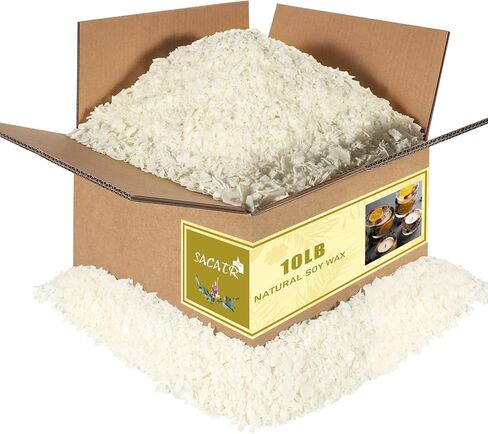 SACATR 5LB Soy Wax for Candle Making, 100% Soy Wax - Natural Candle Wax- No additives and Pure, Premium Quality Candle Wax for Candle Making in Saudi Arabia