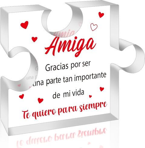 Yopyame Spanish Dad Birthday Gifts - Regalos para Papá Puzzle Acrylic Plaque for Office Desk Decor Keepsake Paperweights Gifts for Dad in Spanish Christmas for Dad from Daughter Son in Saudi Arabia
