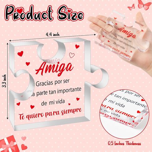 Yopyame Spanish Dad Birthday Gifts - Regalos para Papá Puzzle Acrylic Plaque for Office Desk Decor Keepsake Paperweights Gifts for Dad in Spanish Christmas for Dad from Daughter Son in Saudi Arabia