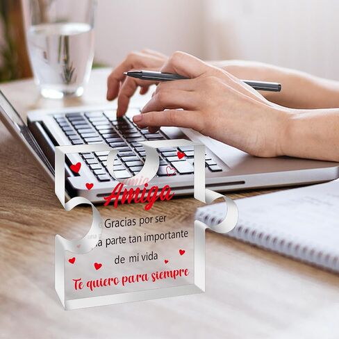 Yopyame Spanish Dad Birthday Gifts - Regalos para Papá Puzzle Acrylic Plaque for Office Desk Decor Keepsake Paperweights Gifts for Dad in Spanish Christmas for Dad from Daughter Son in Saudi Arabia