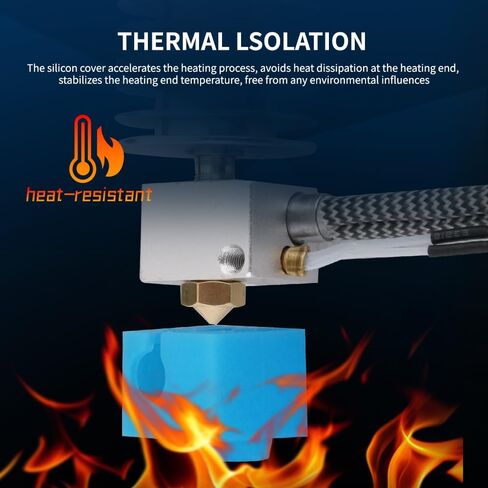 4 قطع فوهات بركان 0.4 مم وجوارب سيليكون بركانية متوافقة مع Anycubic Vyper، Kobra Max، Kobra Plus 3D Printer، Vyper Heater Block Silicone Socks ترقية غطاء Vyper Hotend in Saudi Arabia