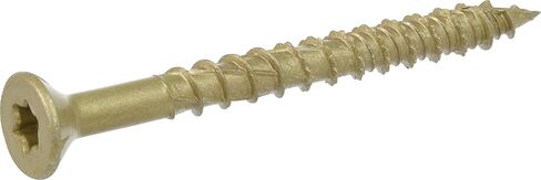 Power Pro Premium One Multi-Material Flat Head Screws, Epoxy Coated Steel, Fasten in Wood, Metal, Concrete, Drywall and Plastic, Bronze, ¼ x 2-¾ inches, Box of 38 Screws in Saudi Arabia