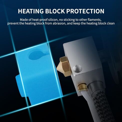 4 قطع فوهات بركان 0.4 مم وجوارب سيليكون بركانية متوافقة مع Anycubic Vyper، Kobra Max، Kobra Plus 3D Printer، Vyper Heater Block Silicone Socks ترقية غطاء Vyper Hotend in Saudi Arabia