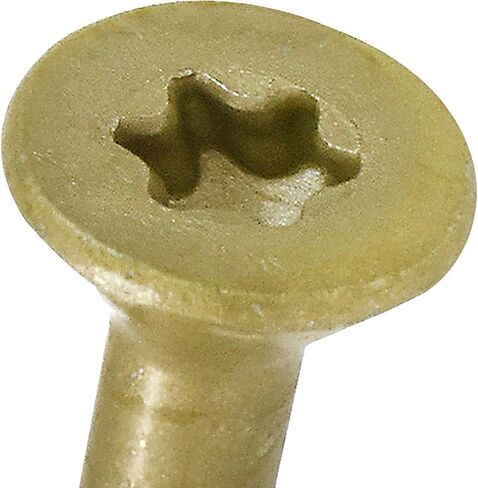 Power Pro Premium One Multi-Material Flat Head Screws, Epoxy Coated Steel, Fasten in Wood, Metal, Concrete, Drywall and Plastic, Bronze, ¼ x 2-¾ inches, Box of 38 Screws in Saudi Arabia