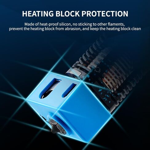 4 قطع فوهات بركان 0.4 مم وجوارب سيليكون بركانية متوافقة مع Anycubic Vyper، Kobra Max، Kobra Plus 3D Printer، Vyper Heater Block Silicone Socks ترقية غطاء Vyper Hotend in Saudi Arabia
