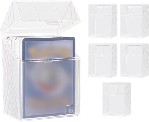 6-Pack Card Case, Plastic Card Case for Trading Cards, Sturdy Card Organizer for 90+ Sleeve Cards, Card Organizer for MTG, Sports Cards(Transparent) in Kuwait