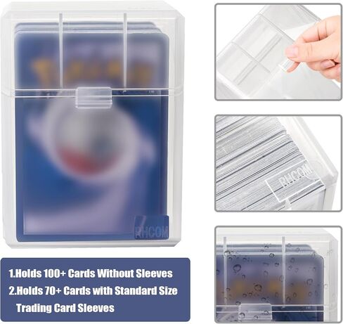 6-Pack Card Case, Plastic Card Case for Trading Cards, Sturdy Card Organizer for 90+ Sleeve Cards, Card Organizer for MTG, Sports Cards(Transparent) in Kuwait