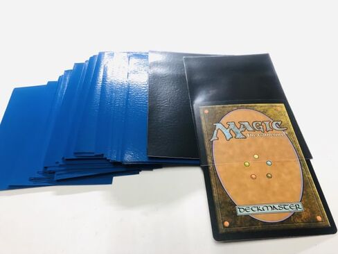Blueblack Gloss Card Sleeves for MTG, 600 Pieces Perfect Fit Standard Card Sleeves for Trading Card Sports Cards Baseball Cards TCG Magic, Card Protector for Mini Photo, Sturdy and Nice Shuffling in Kuwait