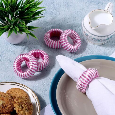 Napkin Ring Holders, Napkin Rings, Napkin Rings Set of 12, Napkin Ring Holders for Cloth Napkins, Round Serviette Rings, Napkin Ring Set, Napkin Ring Bulk - Crystal in Saudi Arabia