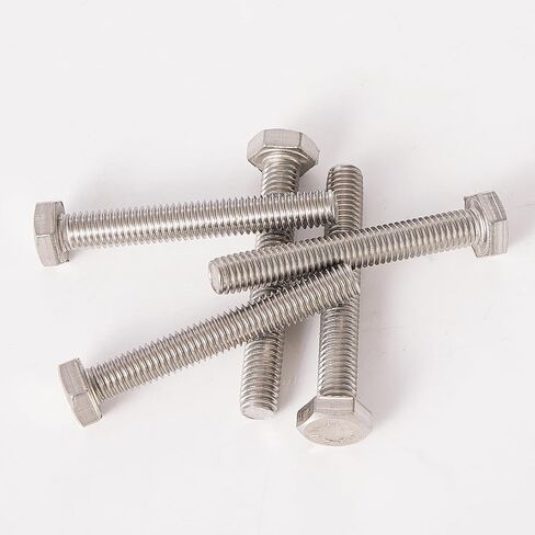 M8 x 20mm Hex Head Screw Bolt, 304 Stainless Steel(A2-70), Bright Finish, Fully Threaded, Hexagon Head Bolts, Quantity 20 in Saudi Arabia