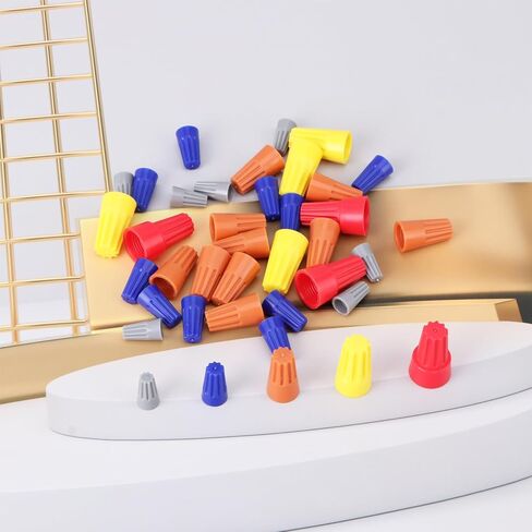 مجموعة صواميل موصلات الأسلاك، مقاسات متنوعة، 220 قطعة، أغطية الأسلاك، موصلات لصق الأسلاك، موصلات كهربائية، أغطية الأسلاك المحمولة للتوصيل السريع، أغطية الأسلاك الملونة الكهربائية in Kuwait
