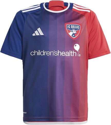 قميص جيرسي لفريق المنزل من adidas FC Dallas مقاس الشباب (أزرق ليلي/أحمر بليز، شبابي X-Large) in Saudi Arabia