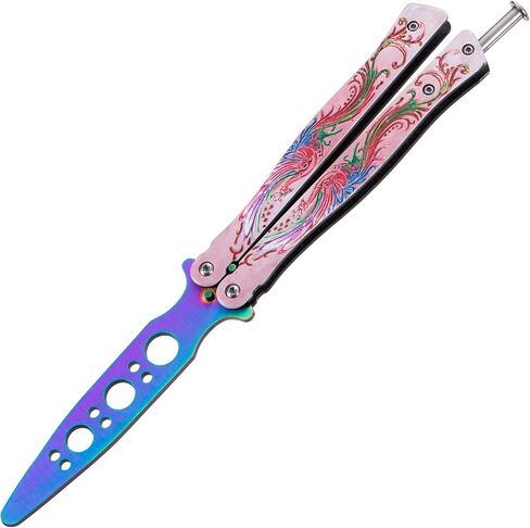 Grand Way Butterfly Trainer – Balisong Trainer – Practice Butterfly – Balisong Butterfly Knives NOT Real NOT Sharp Blade – Dull Trick Butterfly – Butter Fly Training CSGO K08 in Saudi Arabia