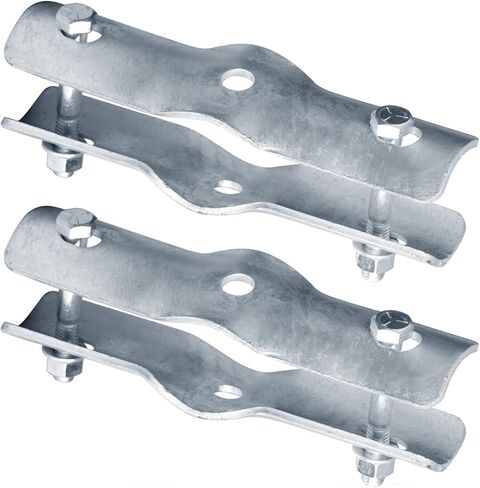 2 حزمة 2-1/2 "(2-3/8" OD) خط السكك الحديدية المشبك الأنابيب لسلسلة ربط السور، تركيب شارع الصلب المجلفن، 4 طريق السكك الحديدية إلى موصل آخر، مشبك تثبيت مزدوج للحظيرة كشك in Kuwait