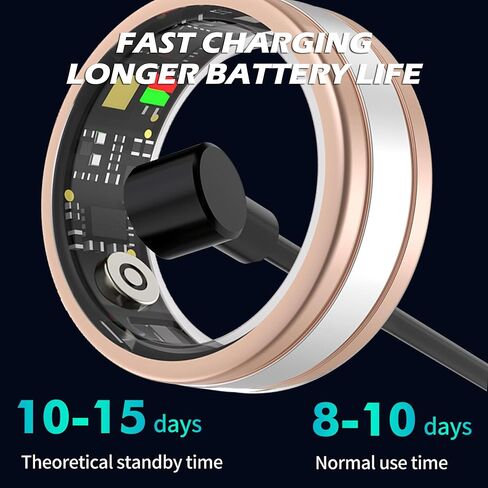 Smart Ring Health Rings for Men Women Heart Rate Monitor Sleep Ring IP68 Waterproof Sports Ring Tracker Pedometer Mileage Calorie Counter in Kuwait