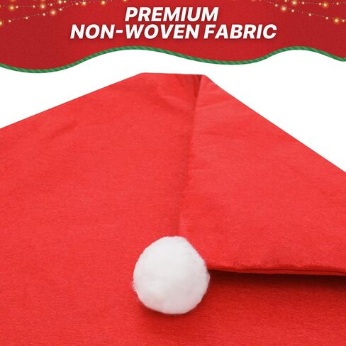 Magshion 2 قطعة كرسي عيد الميلاد الخلفي يغطي الأحمر غير المنسوجة النسيج احتفالي كرسي الديكور لعيد الميلاد غرفة الطعام كرسي ديكور عطلة ديكور المنزل in Kuwait