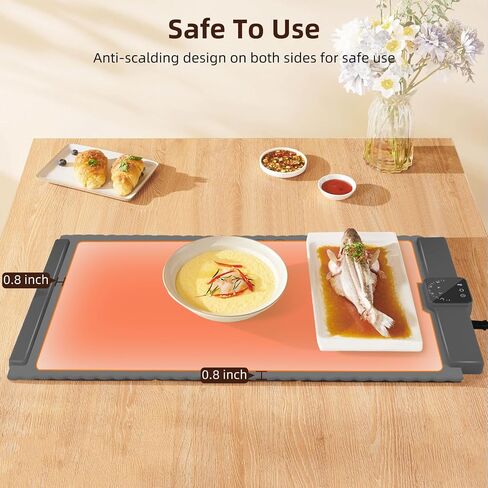 Silicone Electric Warming Tray for Food: Foldable Roll up Food Warmers for Parties Buffet with 5 Temperature Settings - Portable Fast Heating Mat for Restaurants, Home Everyday Use in Saudi Arabia