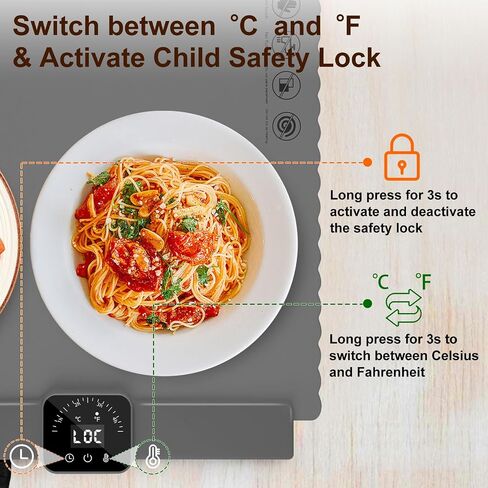 Silicone Electric Warming Tray for Food: Foldable Roll up Food Warmers for Parties Buffet with 5 Temperature Settings - Portable Fast Heating Mat for Restaurants, Home Everyday Use in Saudi Arabia